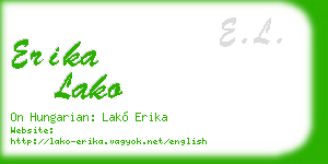 erika lako business card