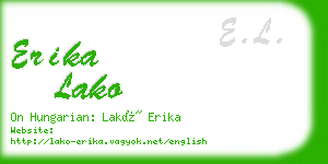 erika lako business card